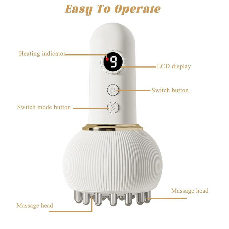 Deep Tissue Massage Device, Multi-Mode Home Portable Muscle Relaxer, Deep Heating Massager, Ideal Gift for Elders